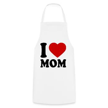 I love mom - Kochschürze - Weiß - Vorne - AI Model Male 185 dark (185cm)