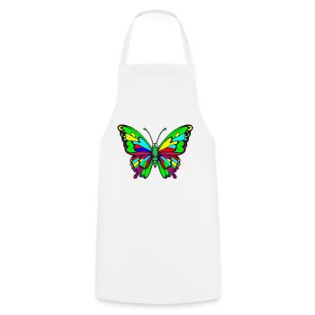 butterfly - Kochschürze - Weiß - Vorne - AI Model Male 185 dark (185cm)