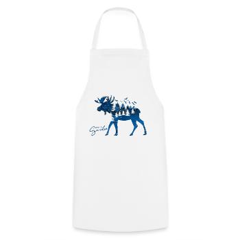 Suède Suède Viking Nordique Scandinavie Solstice d’été - Tablier de cuisine - blanc - Devant - AI Model Male 185 dark (185cm)