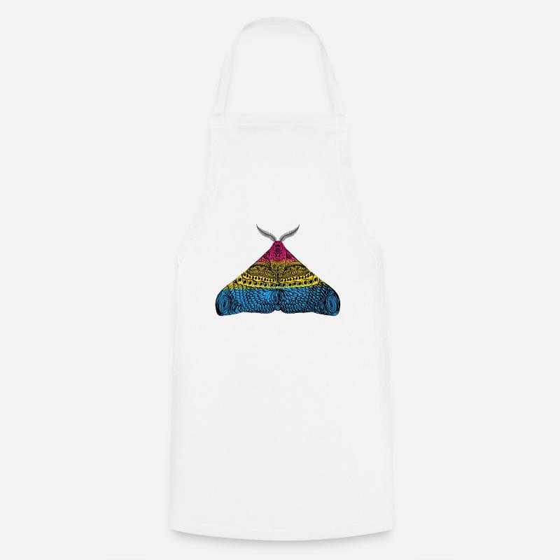 Pansexual pride moth - Cooking Apron - white