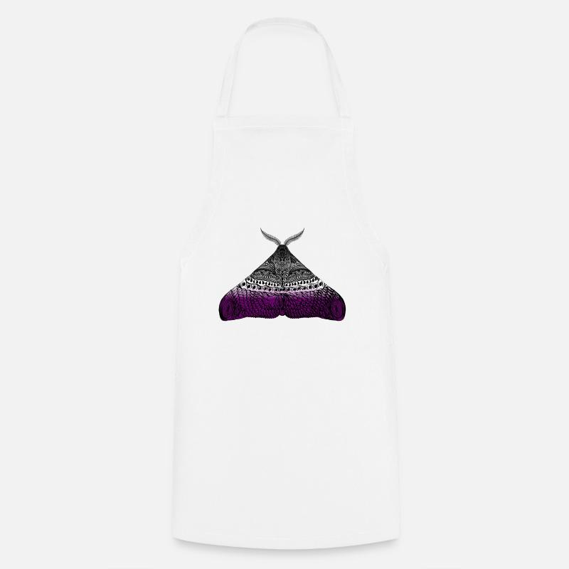 Asexual pride moth - Cooking Apron - white