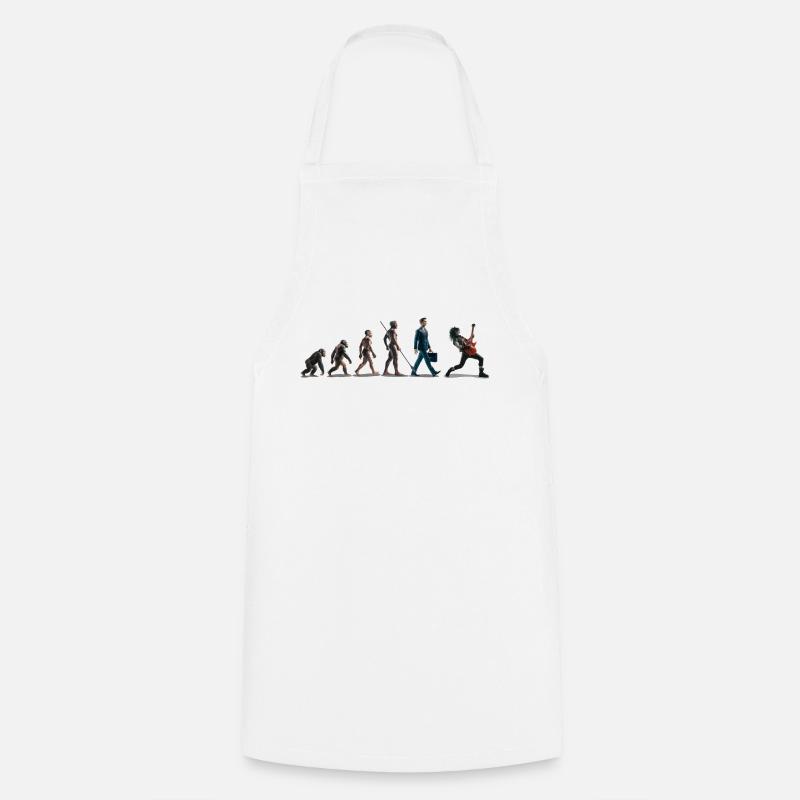 Evolution Guitar Player 06 2024 2 - Cooking Apron - white
