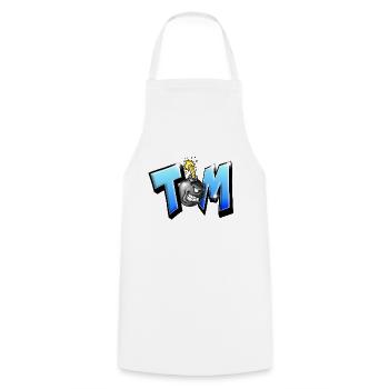 Graffiti Name TOM Printable on everything! - Cooking Apron - white - Front - AI Model Male 185 dark (185cm)
