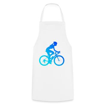 Velo Herren Radeln Bike Radfahrer Damen - Kochschürze - Weiß - Vorne - AI Model Male 185 dark (185cm)