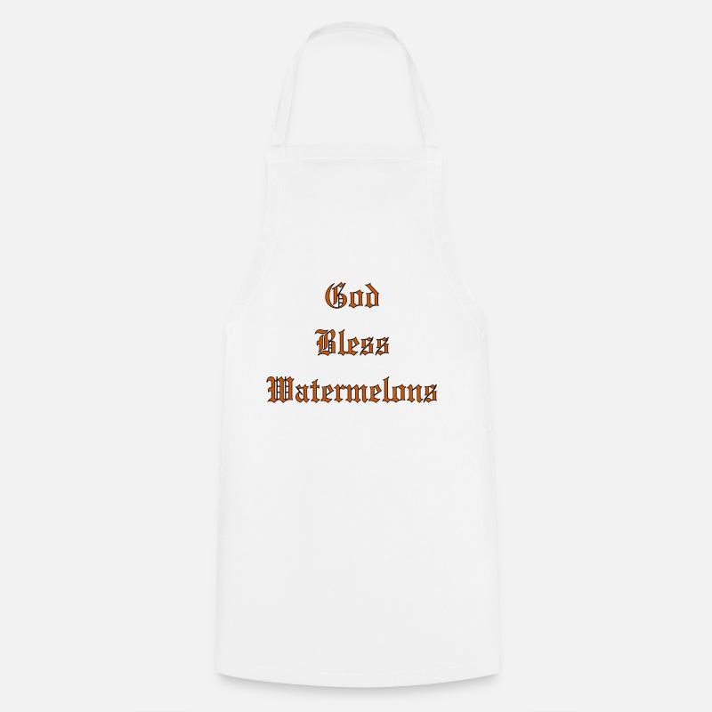 Que Dieu bénisPastèques - Tablier de cuisine - blanc