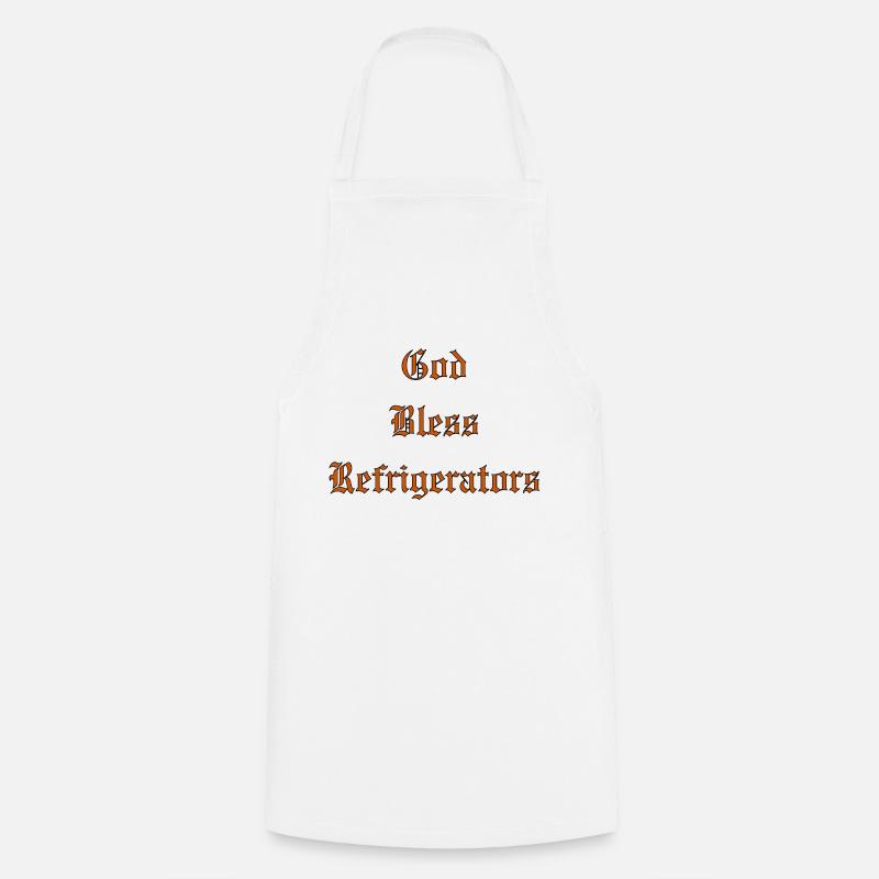 GodBlessRéfrigérateurs - Tablier de cuisine - blanc