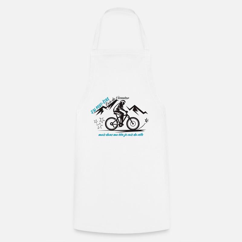 Je fais du vélo - Tablier de cuisine - blanc