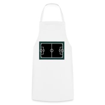 fussball feld - Kochschürze - Weiß - Vorne - AI Model Male 185 dark (185cm)