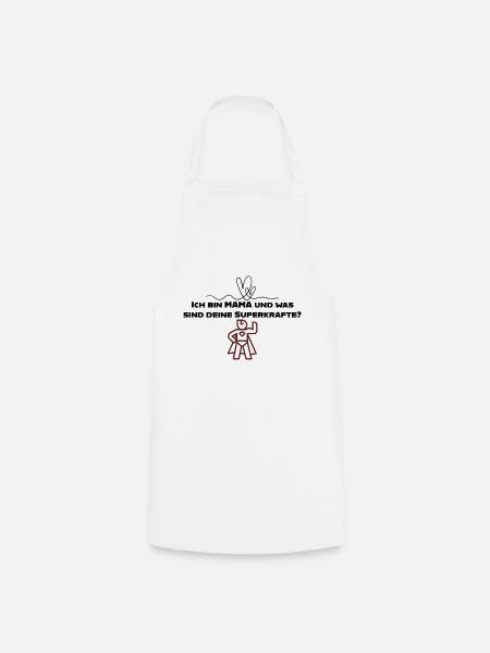 Je suis une maman et quel est votre superpouvoir ? - Tablier de cuisine - blanc
