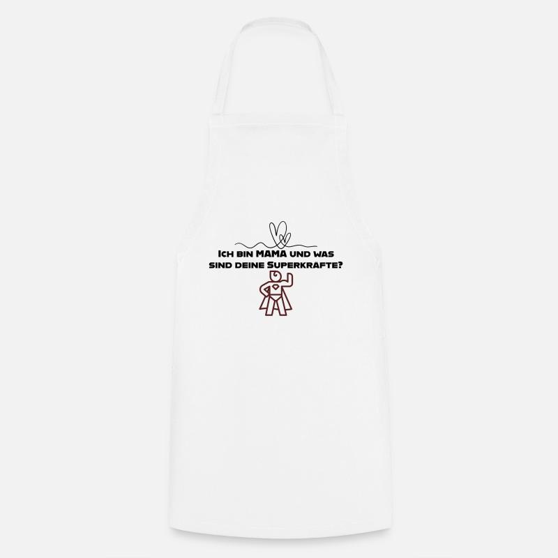 I'm a mom and what's your superpower? - Cooking Apron - white