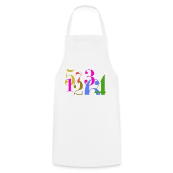 Piles de chiffres - Tablier de cuisine - blanc - Devant - AI Model Male 185 dark (185cm)
