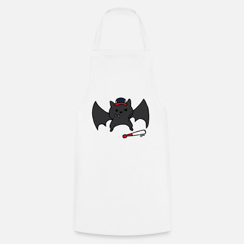 Funny & Cute Baseball Bat / Bat - Cooking Apron - white