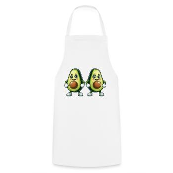 Avocado 2 - Cooking Apron - white - Front - AI Model Male 185 dark (185cm)