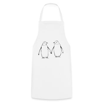 Tag der Pinguine - Kochschürze - Weiß - Vorne - AI Model Male 185 dark (185cm)