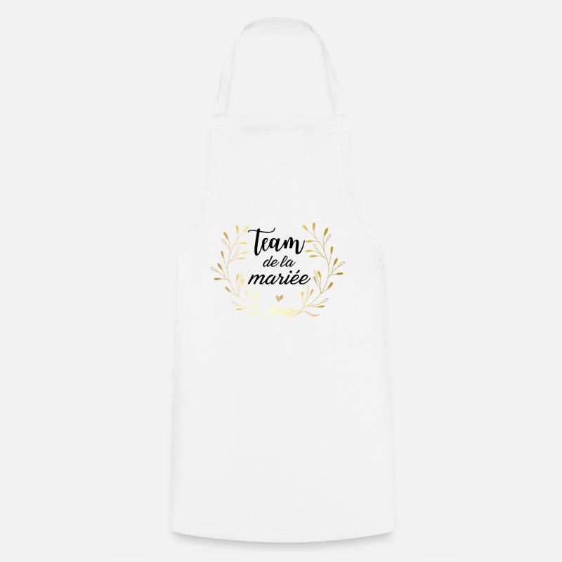 Team de la mariée couronne doré - Tablier de cuisine - blanc