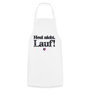 Heul nicht, Lauf! - Laufen, Joggen, Sport, Läufer - Kochschürze - Weiß - Vorne - AI Model Male 185 dark (185cm)