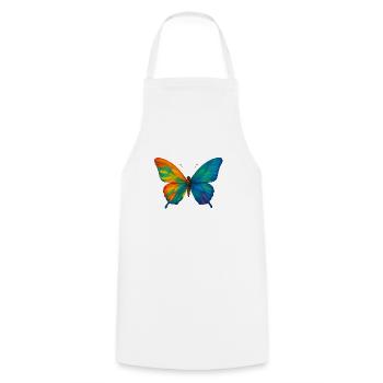 Schmetterling Colorblast - Kochschürze - Weiß - Vorne - AI Model Male 185 dark (185cm)