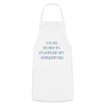 Confused Ancestors - Cooking Apron - white - Front - AI Model Male 185 dark (185cm)