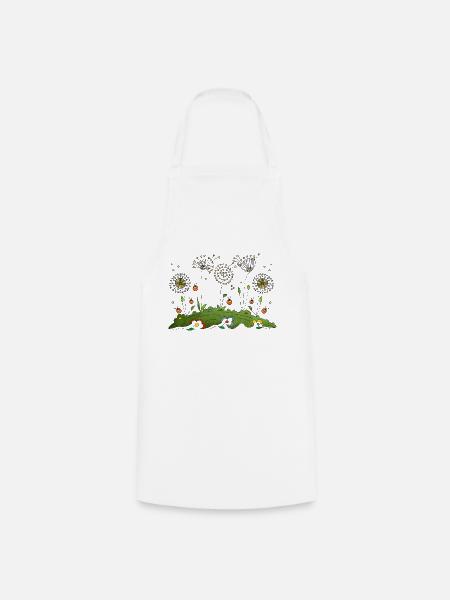 Blumen - Kochschürze - Weiß