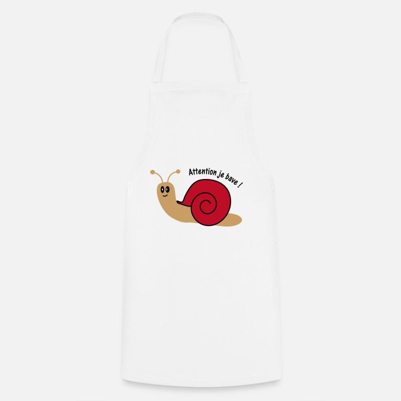 Escargot baveux - Tablier de cuisine - blanc
