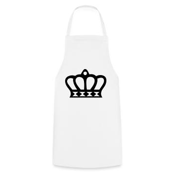 Couronne (couronne) 06 - Tablier de cuisine - blanc - Devant - AI Model Male 185 dark (185cm)