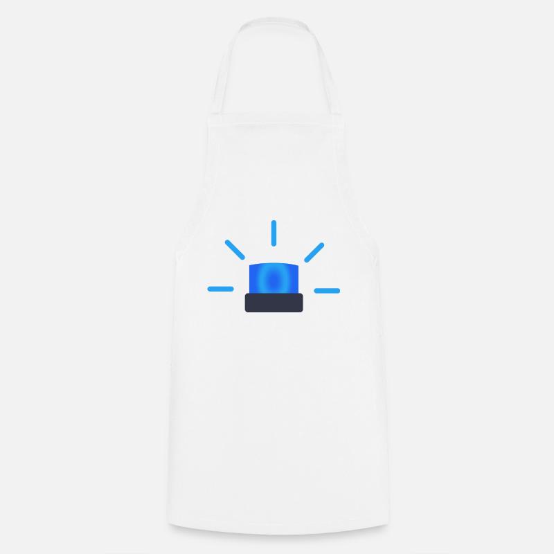 bleu clair - Tablier de cuisine - blanc