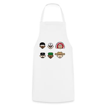 People from the village - Cooking Apron - white - Front - AI Model Male 185 dark (185cm)