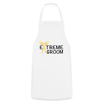 groom - Cooking Apron - white - Front - AI Model Male 185 dark (185cm)
