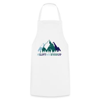 Psalm Mountain Berge Bergsteiger Bibel Bibelvers - Kochschürze - Weiß - Vorne - AI Model Male 185 dark (185cm)