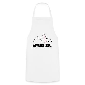 apres ski - Kochschürze - Weiß - Vorne - AI Model Male 185 dark (185cm)