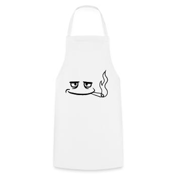 weed kiffer kiffen hanf stoned drogen rauchen join - Kochschürze - Weiß - Vorne - AI Model Male 185 dark (185cm)