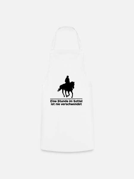 Pferd Pferdesprüche T-Shirt Pferdespruch Reiten - Kochschürze - Weiß