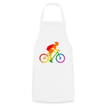 Rainbow bike sport - Cooking Apron - white - Front - AI Model Male 185 dark (185cm)