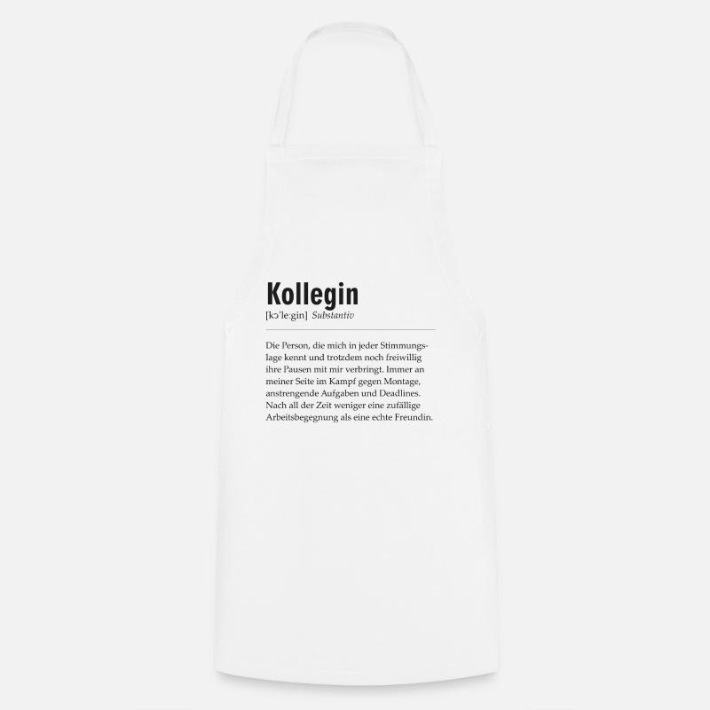 Spruchdesign - Kollegin - Kochschürze - Weiß