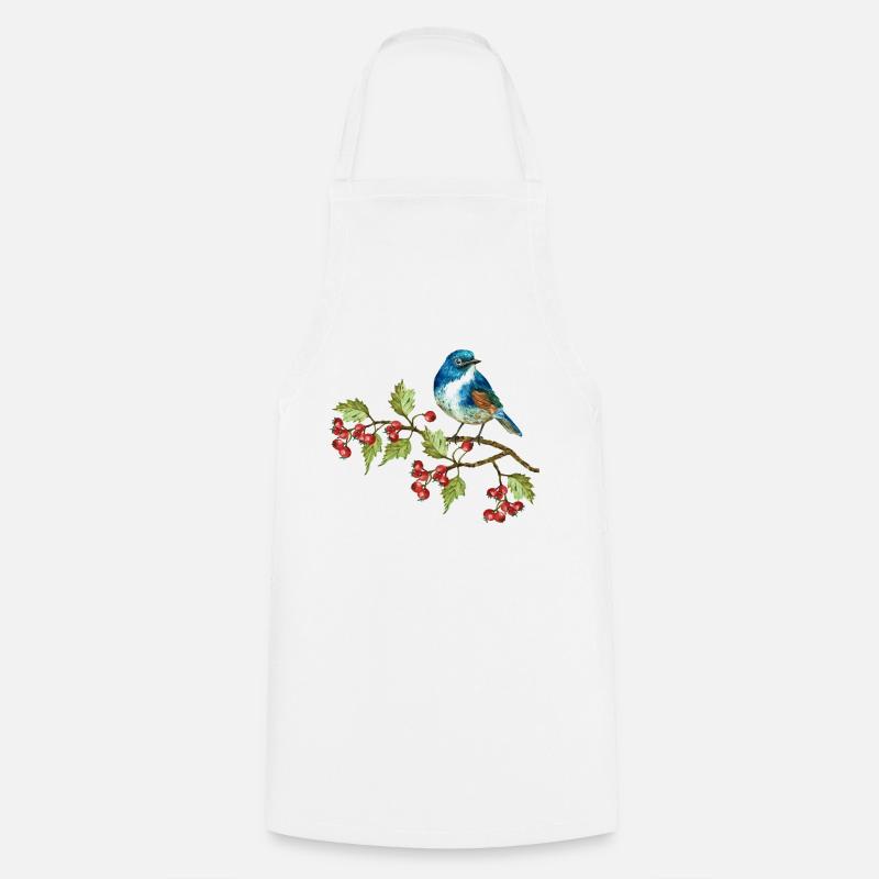 Oiseau coloré - Tablier de cuisine - blanc