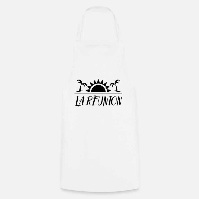 La Réunion 974 - Tablier de cuisine - blanc