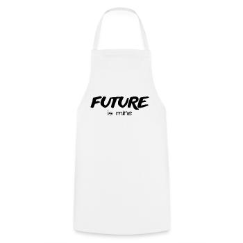 future is mine - idée cadeau original - - Tablier de cuisine - blanc - Devant - AI Model Male 185 dark (185cm)