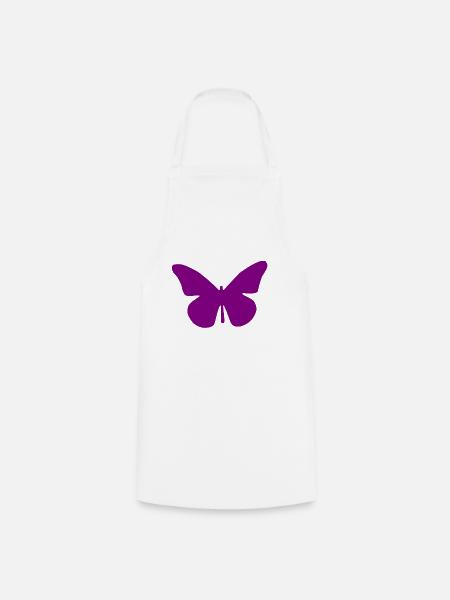 lila Schmetterling lila Schmetterling - Kochschürze - Weiß