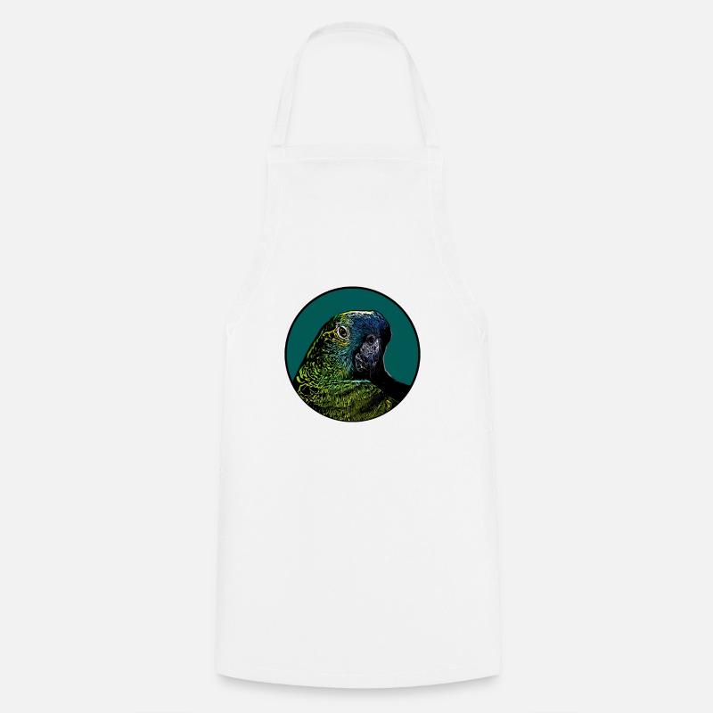 Parrot portrait - Cooking Apron - white