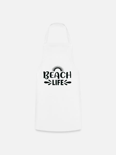 Beach Life - Kochschürze - Weiß