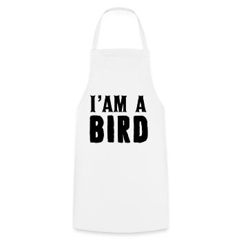 I am a bird - Cooking Apron - white - Front - AI Model Male 185 dark (185cm)