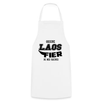 Origine Laos fier de mes racines - Tablier de cuisine - blanc - Devant - AI Model Male 185 dark (185cm)