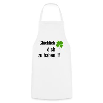 Glücklich dich zu haben - Kochschürze - Weiß - Vorne - AI Model Male 185 dark (185cm)