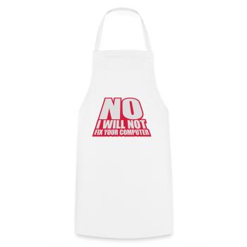 Ne pas réparer votre ordinateur - Tablier de cuisine - blanc - Devant - AI Model Male 185 dark (185cm)