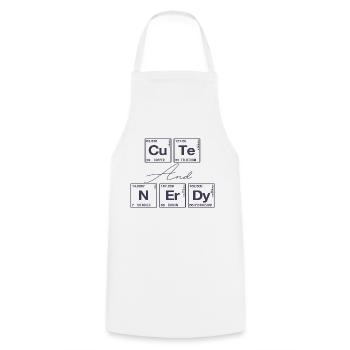 Funny saying for scientists & geeks - Cooking Apron - white - Front - AI Model Male 185 dark (185cm)