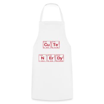 Funny saying for scientists & geeks - Cooking Apron - white - Front - AI Model Male 185 dark (185cm)