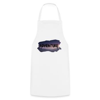 Adventure Travel Hiking Mountain - Cooking Apron - white - Front - AI Model Male 185 dark (185cm)