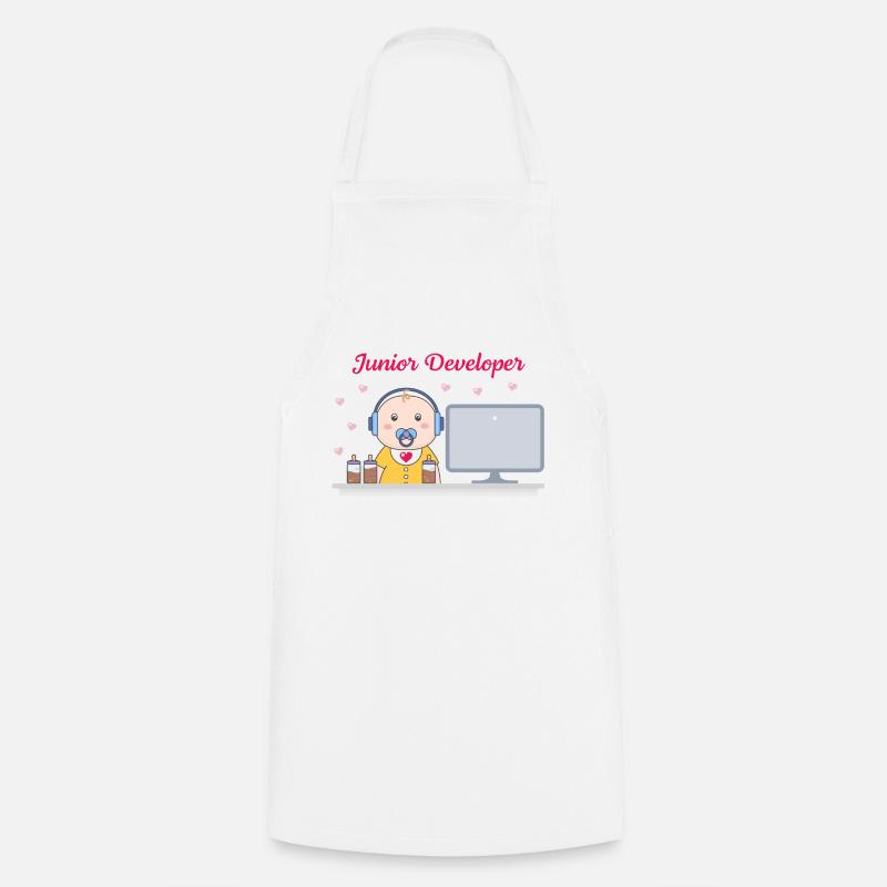 Développeur Junior - Tablier de cuisine - blanc