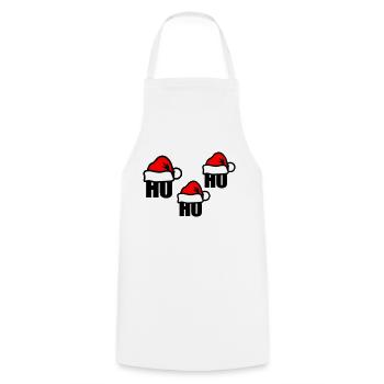 Chapeau de Père Noël ho ho ho - Tablier de cuisine - blanc - Devant - AI Model Male 185 dark (185cm)