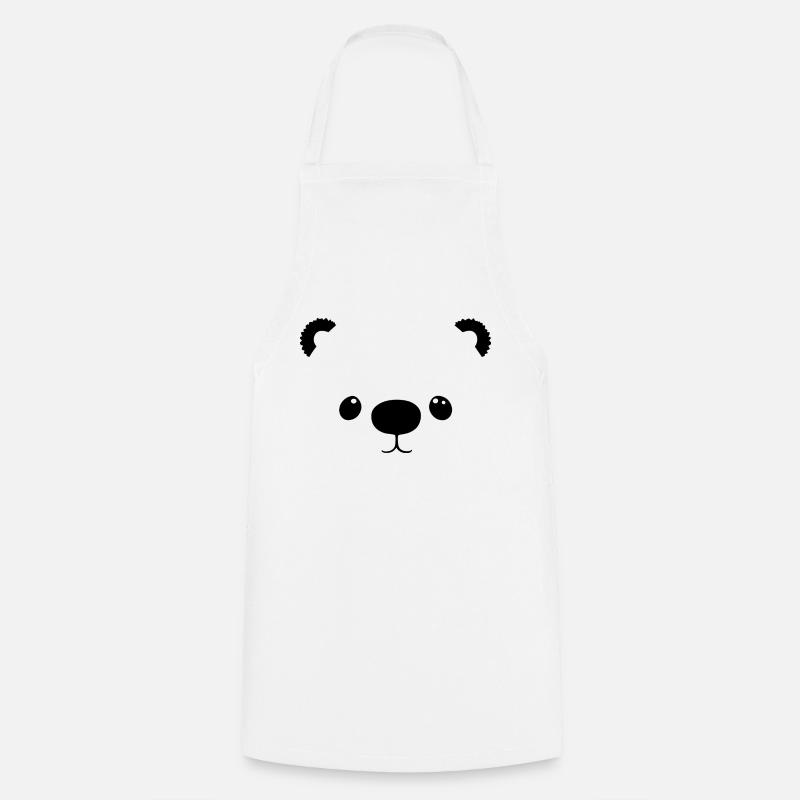Cute Bear - Cooking Apron - white